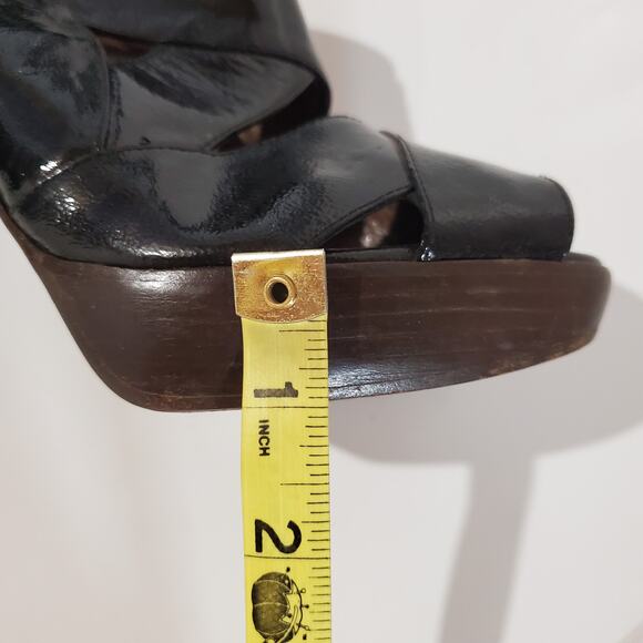 Marni Patent Leather Peep Toe Slingback Platform Sandals Womens Size 36.5 6.5 US - Picture 12 of 12